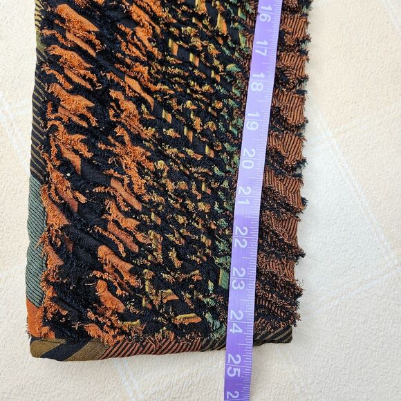 Sue Blue NY Boho Reversible Colorful Shirred Chenille Snap Front V-Neck Jacket - Picture 10 of 13